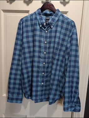 Todd Snyder Blue Plaid Button-Down Shirt